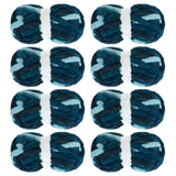 MABOZOO Tie Dye Chunky Yarn for Crocheting & Knitting, 8 Pack - Soft Plush Dark Blue Fluffy Jumbo Chenille Yarn,Giant Thick Fuzz