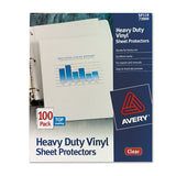 Avery 73900 HeavyDuty Vinyl Sheet Protectors, Letter Size, Clear, 100/Box