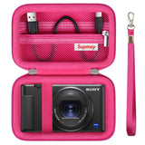 Supmay Hard Travel Case for Sony ZV-1F / ZV-1 / ZV-1 II Digital Camera, Storage Holder Travel Bag with Zipper Mesh Pocket for Ba