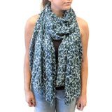 Women'S Lightweight Scarf Anchor21 Oblong Fashion Scarf Accessory With Fringe Trim, 31,, X 78,,, Blue Multi
