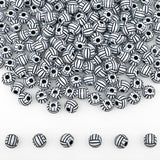 200+ pcs Volleyball Beads Sport Bulk Kandi Beads for Jewelry Making, Bracelet Keychain Becklace Charm Bead Kit (Volleyball)