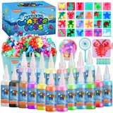 Magic Water Elf Toy Kit, Water Gel Kit Pets, 20 Gels & 24 Molds, Make Your Own Squishies Sensory Toys for Kids, DIY Craft Kits, 