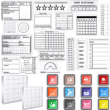Outus 32 Pcs Clear Journal Stamps Set includes 18 Pcs Silicone Calendar Planner Month Week Date Organizer 12 Pcs Colorful Craft 