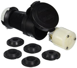 Locking Devices, TwistLock, Watertight Safety Shroud, Female Connector Body, 20A 250V, 2Pole 3Wire Grounding, L620R, Screw T