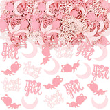 200Pcs Double-sided Pink Baby Shower Confetti It's a Girl Sweet Baby Table Decorations Pink Girl Baby Table Scatter Confetti for