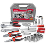 HiSpec Tools 67pc SAE Auto Mechanics Hand Tool Kit Set. Complete Car, Motorcycle, Engine & Garage Repairs with Sockets, Ratchet