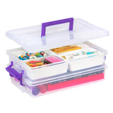 IRIS USA 9 Qt. Plastic Craft Storage Container Bins with Lids, 1 Pack, Small Art & Office Supply Organizer Tote, Sensory Bins & 