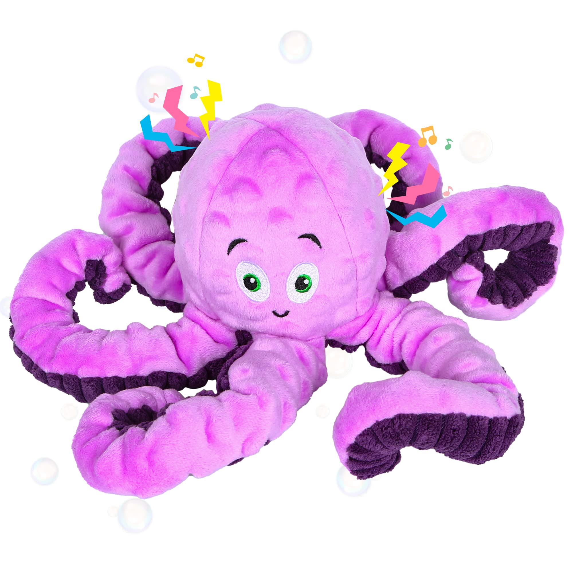 BUYPOW Dog Squeaky Toys Octopus - Tough Plush Large Medium & Small Toys - Stuffed Funny Cute Animals Puppy Pet Toy for Dog Birth