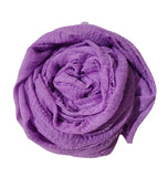 Iba & Isba WomenS Plain Crinkled Scarves, Stoles, Hijab (76 X 36 Inch) (Iris Purple)
