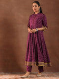 Libas Women'S Viscose Rayon Printed Kurta Set (49426, Burgundy, Large