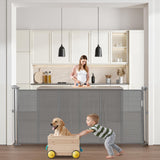 VEVOR Retractable Baby Gate, 34 inch Tall, Extends up to 71 inch Wide, Retractable Gate for Kids or Pets, Mesh Material, Easy to