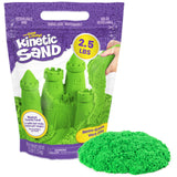 Kinetic Sand, 2.5lbs Green Play Sand, Moldable Sensory Toys for Kids, Resealable Bag (Packaging May Vary), for Ages 3 and up