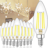 10 Pack Dimmable Type B Candelabra Light Bulbs, 4W 4000K Natural Daylight E12 Led Bulb, winshine Candelabra Led Light Bulbs 60 W
