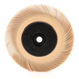 Cubitron ScotchBrite Radial Bristle Brush, 6 in x 7/16 in x 1 in 6 Micron with Adapter, Peach