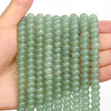 BONNY BOXX 1 Strand Natural 5 * 8mm Green Aventurine Rondelle Beads, Natural Abacus Disk Stone Beads Loose Spacer Gemstone for D
