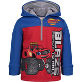 Nickelodeon Blaze and the Monster Machines Toddler Boys Fleece Half Zip Hoodie Red 4T
