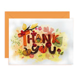 MeeSunnie Happy Thanksgiving Card, Quilling Card, Autumn Birds and Season Themed, Watercolor Classy Cards for Mom, Women, Wife, 