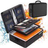 DocSafe 5200F Document Organizer with Lock,Upgraded Heat Insulated Fireproof&Waterproof Box 8 Layers File Organizer,Portable Hom