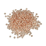 uxcell 1000Pcs Round Crimp Beads, 2mm Crimp End Spacer Beads Tiny Stoppers for Bracelet Jewelry Making DIY, Rose Gold