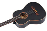 Ortega Guitars 6 String Family Series 3/4 Size Nylon Classical Guitar W/Bag, Right, Spruce Top-Black-Gloss, (R221Bk-3/4)