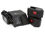ExpertPower 18v 3300mAh NiMh Extended Battery for Milwaukee 48-11-2200 48-11-2230 48-11-2232 Battery Pack (2 Batteries + 1 Charg