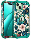 Hekodonk for iPhone 15 Plus Case,Three Layer Heavy Duty Shockproof Protection Hard Plastic+Soft Silicone Full Body Drop Protecti