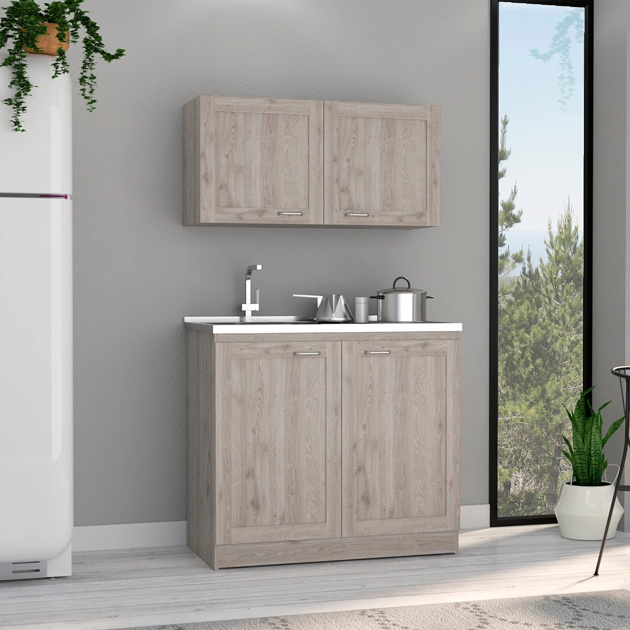 Zurich Cabinet Set -Kitchen -Light Gray