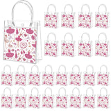 Tioncy 24 Pcs Ballerina Gift Bags Ballerina Clear PVC Gift Bags with Handles Dancing Party Supplies Ballet Birthday Boxes for Ba