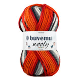 Wooly Multicolor Soft Fluffy Bulky Weight #5 Wool Blended Fast Knitting Crocheting Yarn, 25% Wool 75% Acrylic, 100 Gram (3.53 Ou