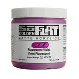 Golden SoFlat Acrylics, Fluorescent Violet (16 fl. oz./ 473 ml Jar)