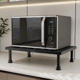 Axilla Metal Microwave Oven Stand for Kitchen Countertop, Heavy Duty Raised Appliance Rack with AntiSlip Feet, Multipurpose Sto