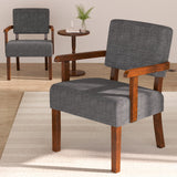 FAGAGA Accent Chair Set of 2 with Table, Living Room Chairs with Soft Seat and Armrests for Living Room Bedroom Reading Room Wai