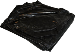 6' X 6' Dry Top Black Drawstring 8-Mil Poly Tarp Item #500660