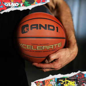 AND1 Xcelerate Rubber Basketball: Game Ready, Official Regulation Size 7 (29.5  ) Streetball, Made for Indoor/Outdoor Basketbal