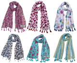 Fusfus WomenS Printed Chiffon Scarves And Stoles, Free Size(Multicolour, Fs2096) Pack Of 6 (Multicolor4)