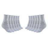 Mukhaksh (Pack Of 6 Pairs = 12 Socks Unisex Boys Girls School Towel Melange Grey Ankle Socks With Multiple Packs
