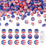 Elecrelive 300Pcs Red White and Blue Beads 4th of July Polymer Clay Beads Patriotic Charms for Independence Day Jewelry Patrioti