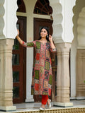 Gosriki Women'S Rayon Blend Straight Printed Kurta With Pant (Nimmi Red-Vks01-Gs_Xxl_Red_Xx-Large),Red,2,B0DCK9S8WM