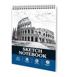 GOWOO Ancient Rome Spiral Sketchbook Roman Architecture Drawing Pad, Classical Art Theme, Creative Art Book for Artists & Stud