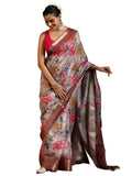 Libas Women'S Silk Blend Saree (16136_Multi)