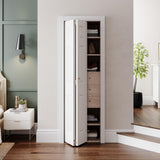 SMARTSTANDARD 24 x 80 Paintable Bifold Door, 3-Panels Closet Doors with Hardward Kits, White Primed Surface Ready for Painting, 