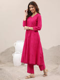 Libas Women'S Silk Blend Kurta Set (400281I_Pink_S)