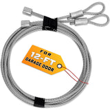 Garage Door Cables for 12ft Door - 13 ft 6 inch Long, Heavy-Duty Steel Galvanized Cables Pack of 2, Rust-Proof Corrosion-Resista