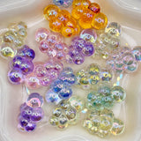 Sqqzuie 20PCS Cute Large Acrylic Cloud Beads for Jewelry Making,22x32mm Beads for Crafts,Straight Hole Colorful Beaded DIY Brace