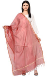 Weavers Villa Women'S Banarasi Poly Silk Plain Dupatta (Maroon, 2.25 M)