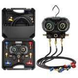Lichamp AC R1234YF R134A Gauge Set, Automotive Manifold Gauge Compatible with R1234YF and R134A Refrigerants, Works on Car Freon