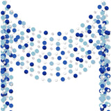 Outus 10 Pieces Round Dots Garland Hanging Party Decor Each Length 13.1ft Glitter Paper Dot Streamers for Birthday Wedding Baby 