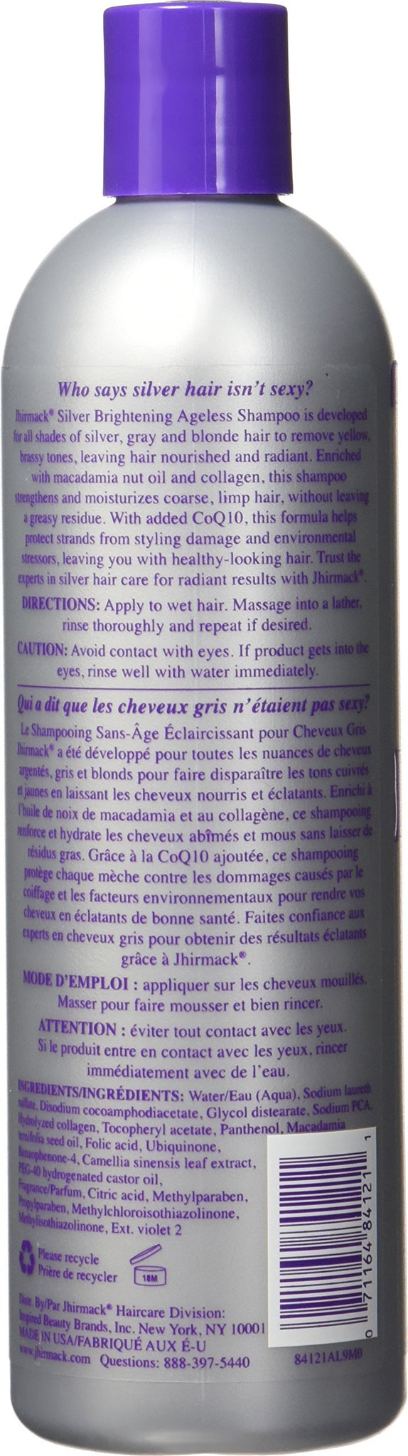 Jhirmack Silver Brightening Ageless Shampoo, 12 Oz, 12 Ounce