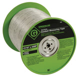 Greenlee 435 Polyester Conduit Measuring Tape, 3/16Inch By 3000Feet, White, Small