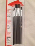 Linzer 5Pc. Artist Paint Brush Set, 1/2 Flat